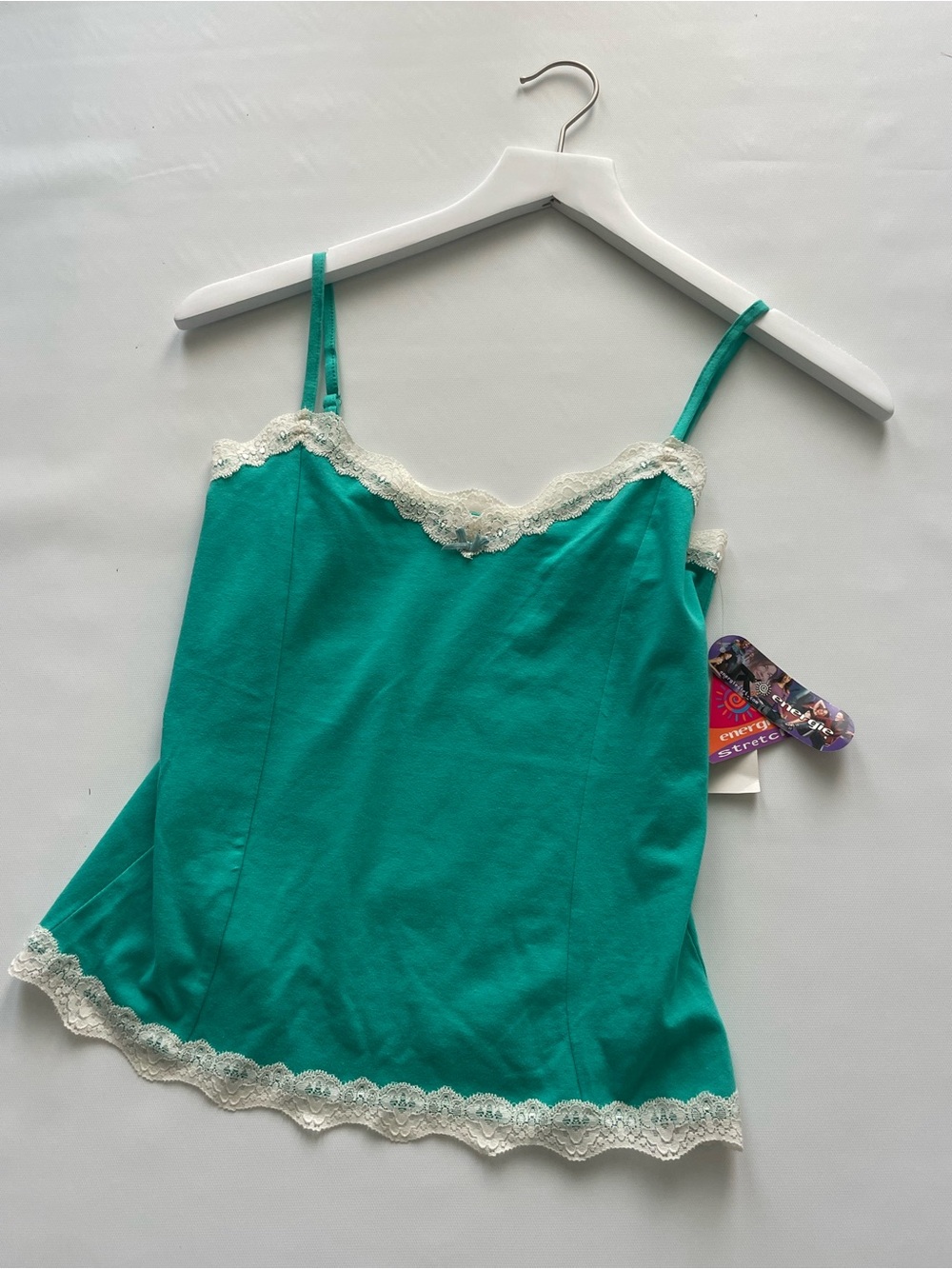 Women’s Teal Lace-Trim Camisole Tank Top - Size Large